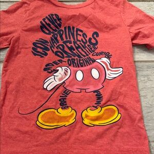 Disney Red Mickey Mouse Graphic Tee Boys 6/7
